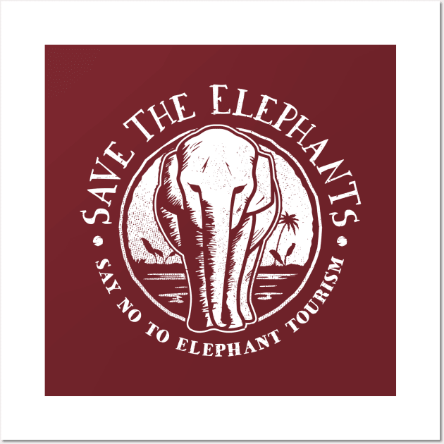 Elephant Rescue - Save The Elephants Wall Art by bangtees